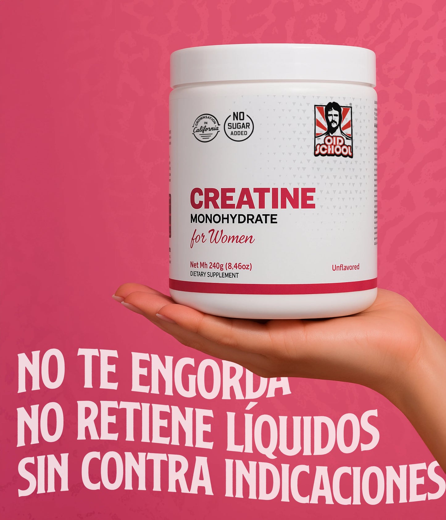 Creatina para Mujeres "Old School" – Con Colágeno, Aminoácidos y Glúteos de Acero