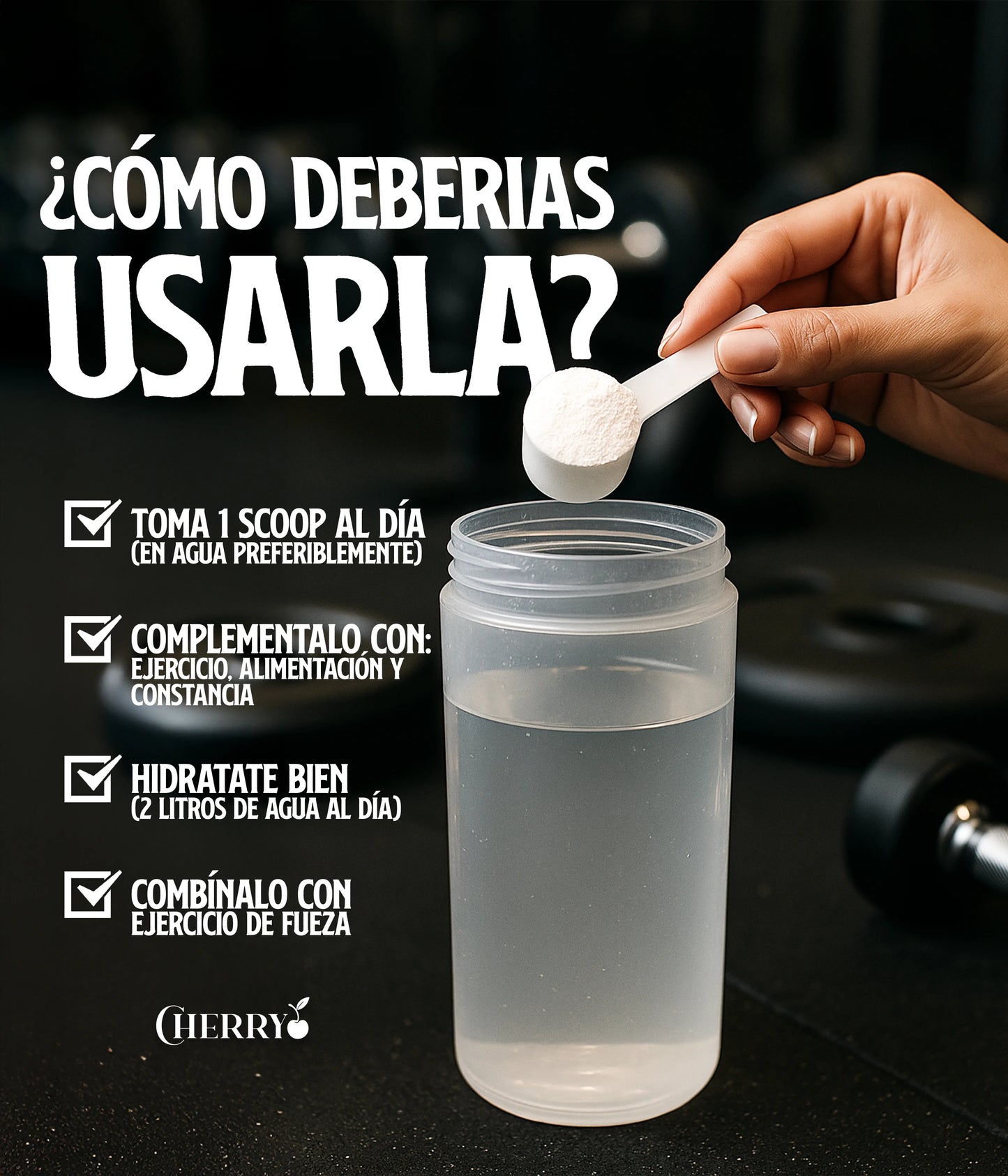 Creatina para Mujeres "Old School" – Con Colágeno, Aminoácidos y Glúteos de Acero